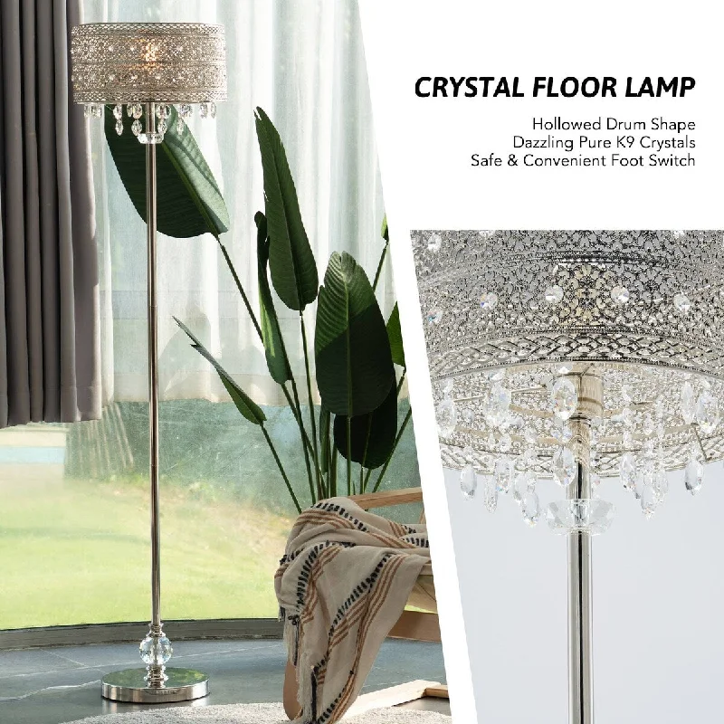 Modern Minimalist Floor Lamp for Contemporary Living RoomsModern Minimalist Floor Lamp for Contemporary Living Rooms63" Crystal Floor Lamp w Hollowed Out Carved Shade & Silver Finish for Home More - Black Modern Minimalist Floor Lamp for Contemporary Living RoomsModern Minimalist Floor Lamp for Contemporary Living Rooms63" Crystal Floor Lamp w Hollowed Out Carved Shade & Silver Finish for Home More - Black