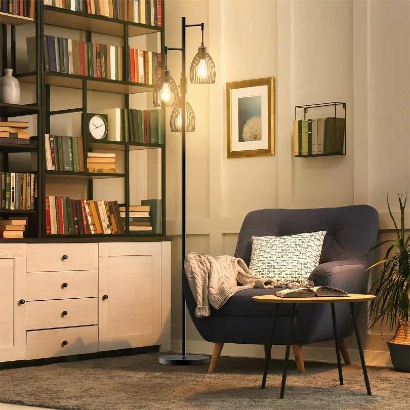 Metal Floor Lamp with a Matte Black Finish for a Sleek LookMetal Floor Lamp with a Matte Black Finish for a Sleek Look69" 3 Head LED Metal Floor Lamp with 3 Stepless Dimmable Bulb Included Metal Floor Lamp with a Matte Black Finish for a Sleek LookMetal Floor Lamp with a Matte Black Finish for a Sleek Look69" 3 Head LED Metal Floor Lamp with 3 Stepless Dimmable Bulb Included