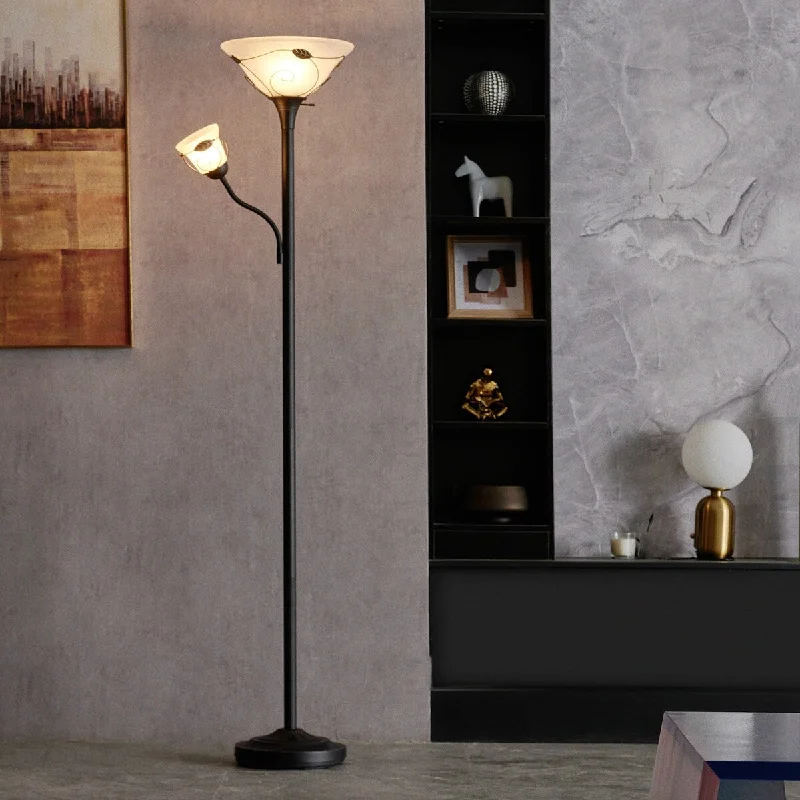 Dimmable Floor Lamp for Adjustable Lighting AmbianceDimmable Floor Lamp for Adjustable Lighting Ambiance71" Standing Lamp for Bedroom Office Living Room Decor More, 2 Bulb Adjustable Floor Lamp w Glass Shades - Black Dimmable Floor Lamp for Adjustable Lighting AmbianceDimmable Floor Lamp for Adjustable Lighting Ambiance71" Standing Lamp for Bedroom Office Living Room Decor More, 2 Bulb Adjustable Floor Lamp w Glass Shades - Black