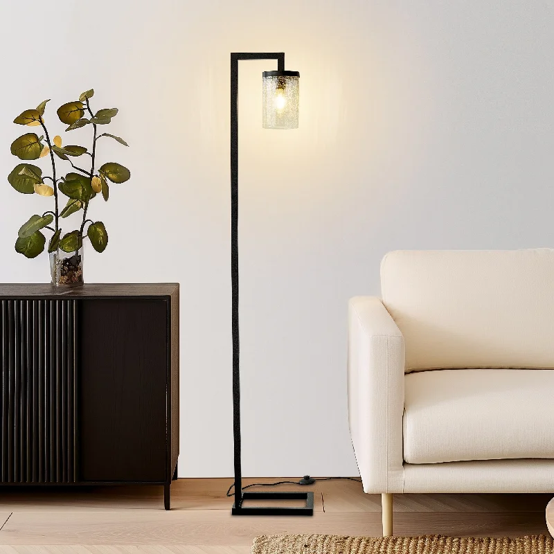 Victorian Style Floor Lamp for Traditional and Elegant InteriorsVictorian Style Floor Lamp for Traditional and Elegant InteriorsBrightech Henry 68 in. Classic Black Industrial LED Super Bright Floor Lamp with Cracked Glass Cylinder Shade
