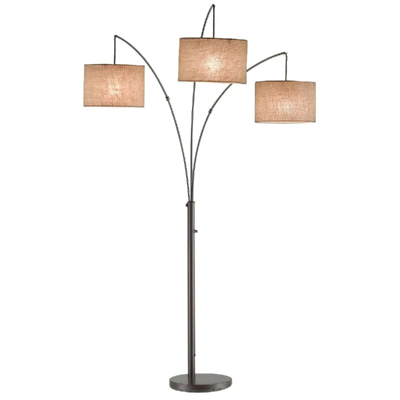 Metal Floor Lamp with a Matte Black Finish for a Sleek LookMetal Floor Lamp with a Matte Black Finish for a Sleek LookDaily Boutik Modern 3-Light Arch Floor Lamp in Antique Bronze with Drum Style Shades - Antique Bronze Metal Floor Lamp with a Matte Black Finish for a Sleek LookMetal Floor Lamp with a Matte Black Finish for a Sleek LookDaily Boutik Modern 3-Light Arch Floor Lamp in Antique Bronze with Drum Style Shades - Antique Bronze