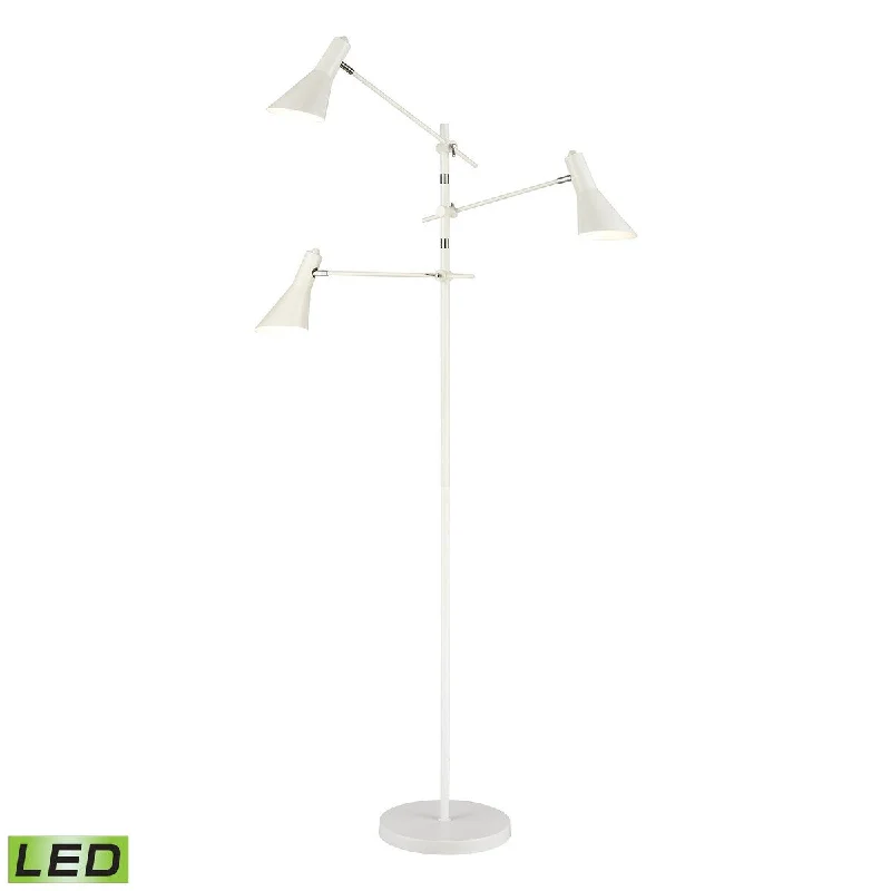 Dimmable Floor Lamp for Adjustable Lighting AmbianceDimmable Floor Lamp for Adjustable Lighting AmbianceElk Home Sallert White With White Metal Shade 3 Light Floor Lamp Dimmable Floor Lamp for Adjustable Lighting AmbianceDimmable Floor Lamp for Adjustable Lighting AmbianceElk Home Sallert White With White Metal Shade 3 Light Floor Lamp