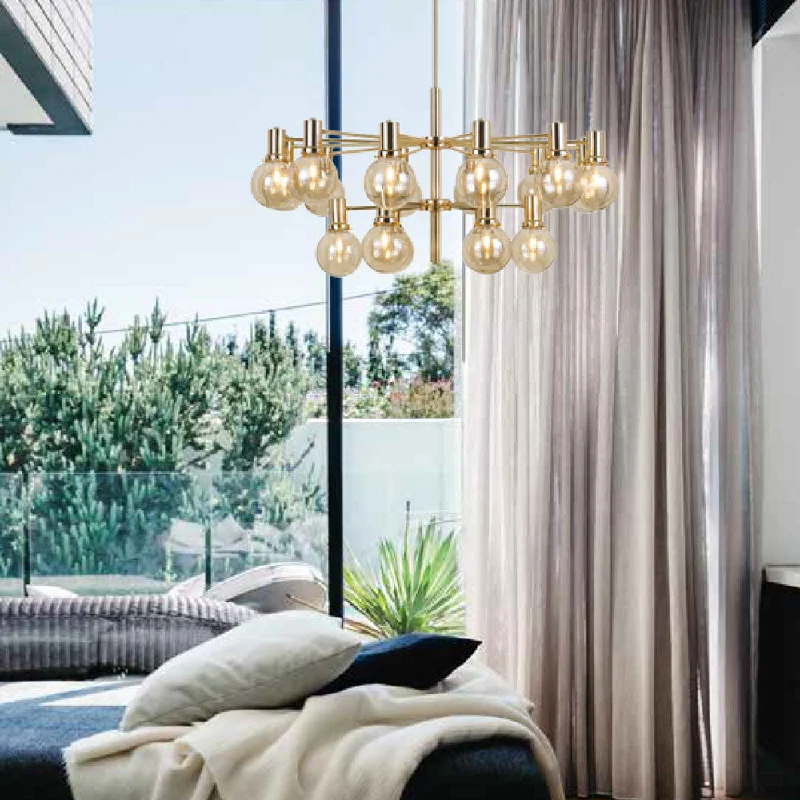 Modern Minimalist Ceiling Lights for Contemporary InteriorsModern Minimalist Ceiling Lights for Contemporary InteriorsEscoda 18 Light Gold Matt and Amber Glass Sphere Pendant Modern Minimalist Ceiling Lights for Contemporary InteriorsModern Minimalist Ceiling Lights for Contemporary InteriorsEscoda 18 Light Gold Matt and Amber Glass Sphere Pendant