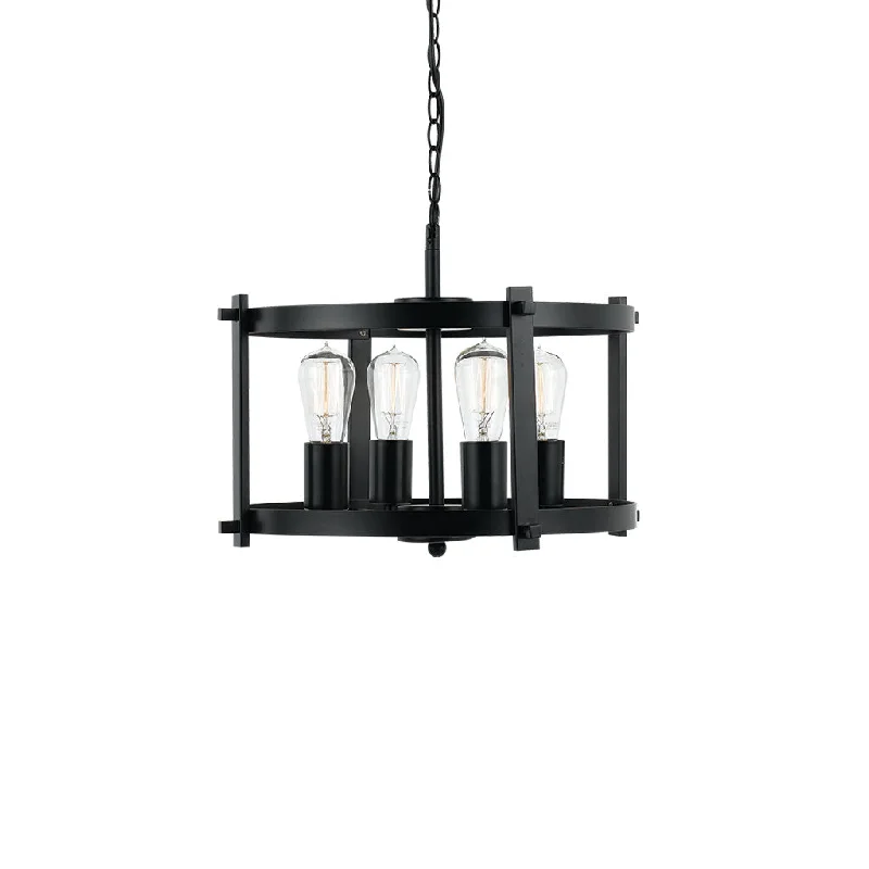 Industrial Style Ceiling Lights with Exposed Bulbs and Metal CagesIndustrial Style Ceiling Lights with Exposed Bulbs and Metal CagesFinley 46cm 4 Light Black Matt Drum Frame Pendant Industrial Style Ceiling Lights with Exposed Bulbs and Metal CagesIndustrial Style Ceiling Lights with Exposed Bulbs and Metal CagesFinley 46cm 4 Light Black Matt Drum Frame Pendant