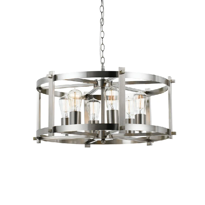 Contemporary Ceiling Lights with Unique, Abstract ShapesContemporary Ceiling Lights with Unique, Abstract ShapesFinley 60cm 6 Light Nickel Matt Drum Frame Pendant Contemporary Ceiling Lights with Unique, Abstract ShapesContemporary Ceiling Lights with Unique, Abstract ShapesFinley 60cm 6 Light Nickel Matt Drum Frame Pendant