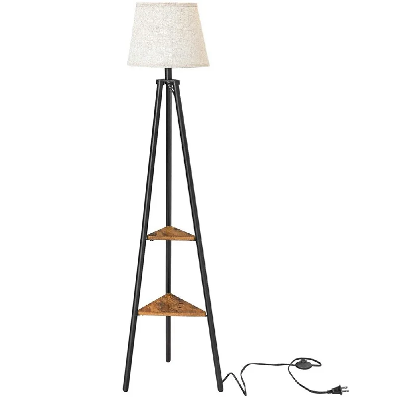 Bohemian Inspired Floor Lamp for Eclectic Home DecorBohemian Inspired Floor Lamp for Eclectic Home DecorFloor Lamp with Shelves, Standing Reading Lamp with Lamp Shade, for Living Room, Bedroom, Metal Legs, Rustic Brown - Beige Bohemian Inspired Floor Lamp for Eclectic Home DecorBohemian Inspired Floor Lamp for Eclectic Home DecorFloor Lamp with Shelves, Standing Reading Lamp with Lamp Shade, for Living Room, Bedroom, Metal Legs, Rustic Brown - Beige