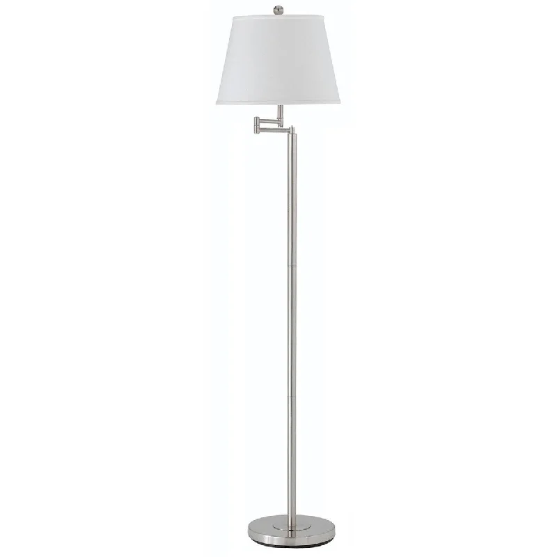 Fabric Floor Lamp with a Linen Shade for a Relaxed AestheticFabric Floor Lamp with a Linen Shade for a Relaxed AestheticHomeRoots 60" Nickel Swing Arm Floor Lamp With White Square Shade - 14 Fabric Floor Lamp with a Linen Shade for a Relaxed AestheticFabric Floor Lamp with a Linen Shade for a Relaxed AestheticHomeRoots 60" Nickel Swing Arm Floor Lamp With White Square Shade - 14