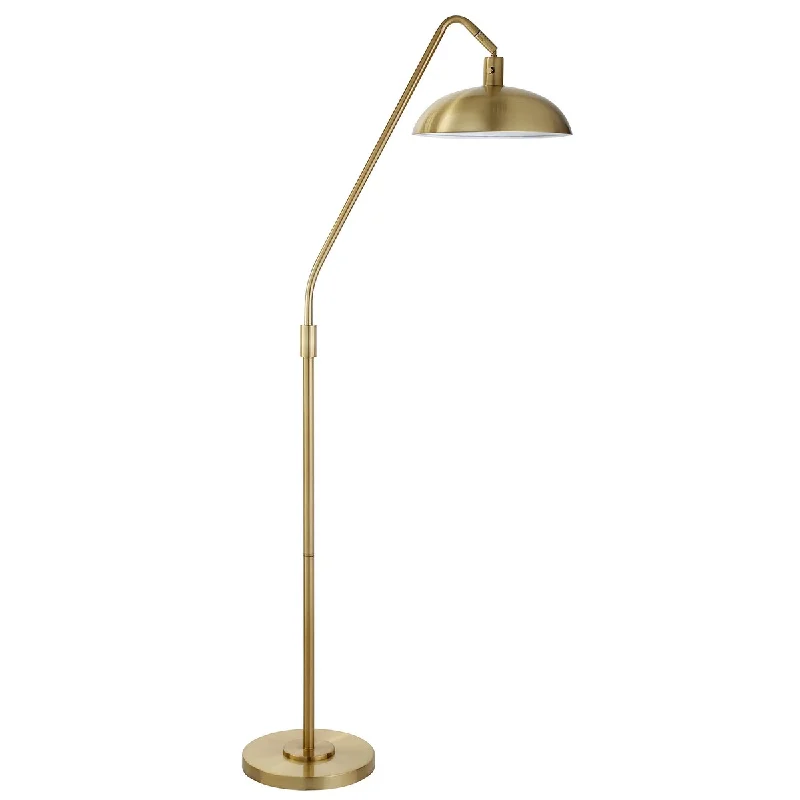 Metal Floor Lamp with a Matte Black Finish for a Sleek LookMetal Floor Lamp with a Matte Black Finish for a Sleek LookHomeRoots 66" Brass Reading Floor Lamp With Gold Bowl Shade - 13 Metal Floor Lamp with a Matte Black Finish for a Sleek LookMetal Floor Lamp with a Matte Black Finish for a Sleek LookHomeRoots 66" Brass Reading Floor Lamp With Gold Bowl Shade - 13