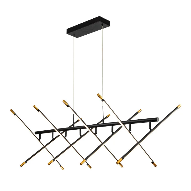 Art Deco Ceiling Lights with Geometric Patterns and Metallic FinishesArt Deco Ceiling Lights with Geometric Patterns and Metallic FinishesKrisha 1200 Black and Gold 3000k Contemporary LED Pendant