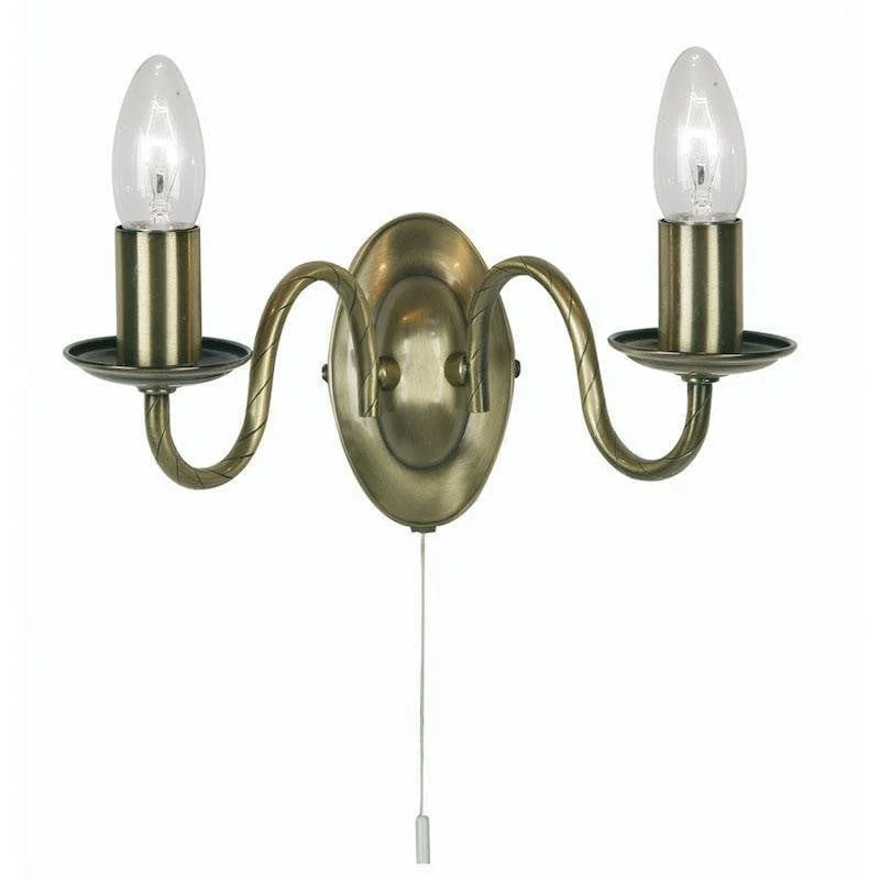 Metal Floor Lamp with a Matte Black Finish for a Sleek LookMetal Floor Lamp with a Matte Black Finish for a Sleek LookOaks Nadoor 2 Light Antique Brass Wall Light