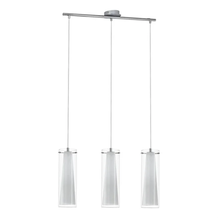 Tropical - Themed Ceiling Lights with Palm - Leaf Shapes and Rattan WrapsTropical - Themed Ceiling Lights with Palm - Leaf Shapes and Rattan WrapsPinto Opal and Clear Glass 3 Bar Pendant