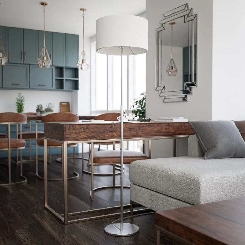 Bohemian Inspired Floor Lamp for Eclectic Home DecorBohemian Inspired Floor Lamp for Eclectic Home DecorPropel Brushed Steel Adjustable Floor Lamp - 50-68" H - 50-68" H Bohemian Inspired Floor Lamp for Eclectic Home DecorBohemian Inspired Floor Lamp for Eclectic Home DecorPropel Brushed Steel Adjustable Floor Lamp - 50-68" H - 50-68" H