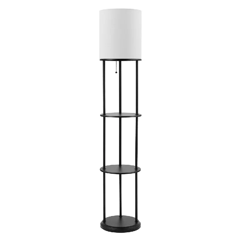 Way Switch Floor Lamp for Multiple Light Intensity Levels Way Switch Floor Lamp for Multiple Light Intensity LevelsReid 57.5" Matte Black Shelf Floor Lamp with White Linen Shade, 67042 Way Switch Floor Lamp for Multiple Light Intensity Levels Way Switch Floor Lamp for Multiple Light Intensity LevelsReid 57.5" Matte Black Shelf Floor Lamp with White Linen Shade, 67042