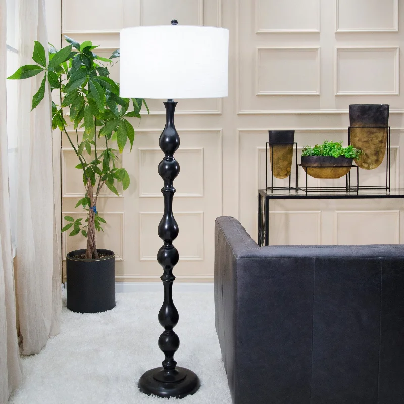 Bohemian Inspired Floor Lamp for Eclectic Home DecorBohemian Inspired Floor Lamp for Eclectic Home DecorResin 65" Turned Look Floor Lamp, Black - 19.5"H - 20.13" x 20.13" x 19.5" Bohemian Inspired Floor Lamp for Eclectic Home DecorBohemian Inspired Floor Lamp for Eclectic Home DecorResin 65" Turned Look Floor Lamp, Black - 19.5"H - 20.13" x 20.13" x 19.5"