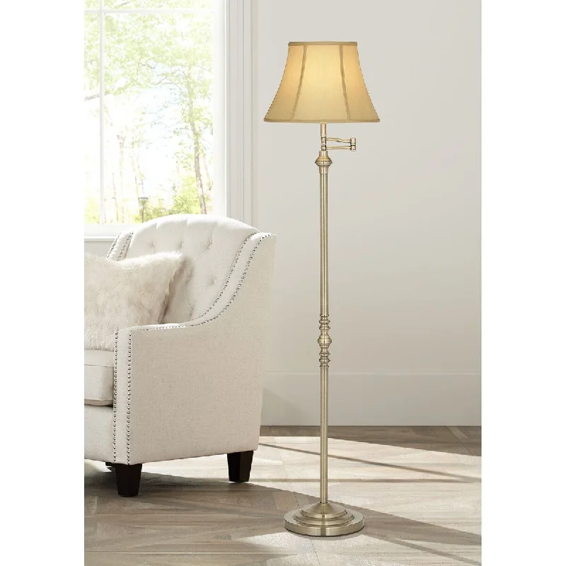 Dimmable Floor Lamp for Adjustable Lighting AmbianceDimmable Floor Lamp for Adjustable Lighting AmbianceTraditional Floor Lamp Swing Arm 60" Tall Antique Brass Off White Bell Shade for Living Room Reading Bedroom Office Dimmable Floor Lamp for Adjustable Lighting AmbianceDimmable Floor Lamp for Adjustable Lighting AmbianceTraditional Floor Lamp Swing Arm 60" Tall Antique Brass Off White Bell Shade for Living Room Reading Bedroom Office