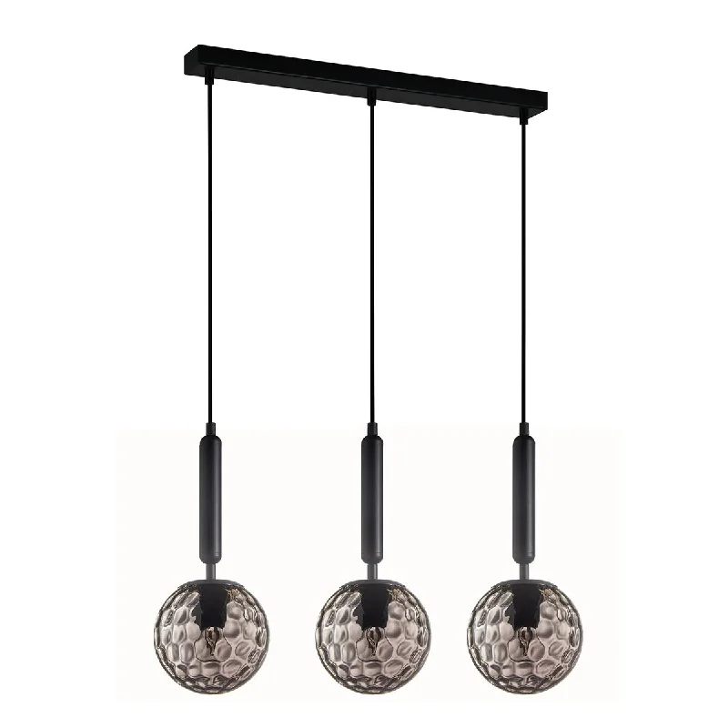 Art Deco Ceiling Lights with Geometric Patterns and Metallic FinishesArt Deco Ceiling Lights with Geometric Patterns and Metallic FinishesTrattino 3-Light Bar Black and Smoke Spherical Dimple Glass Pendant Art Deco Ceiling Lights with Geometric Patterns and Metallic FinishesArt Deco Ceiling Lights with Geometric Patterns and Metallic FinishesTrattino 3-Light Bar Black and Smoke Spherical Dimple Glass Pendant
