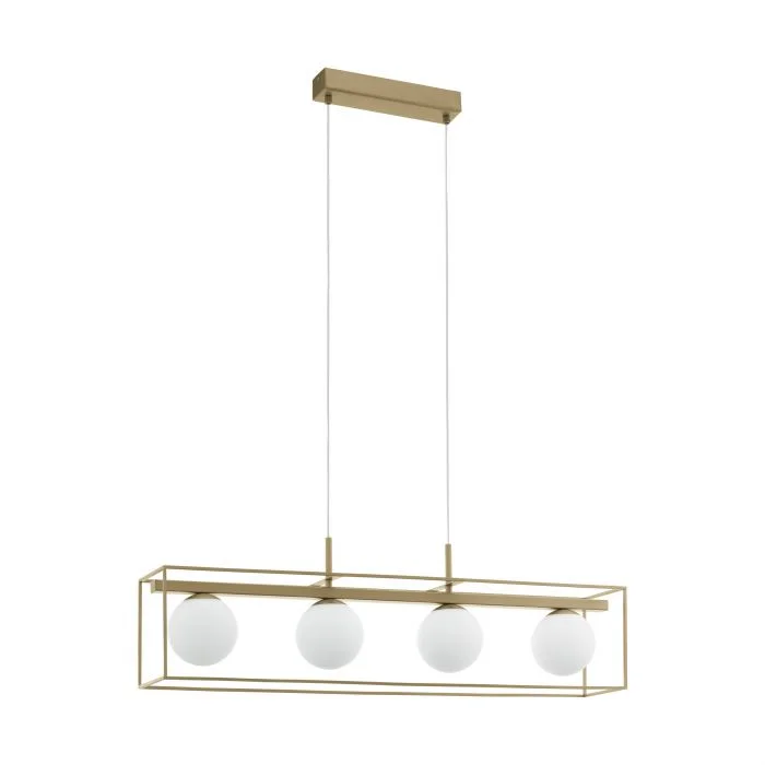 Retro Ceiling Lights Inspired by the 1950s and 1960s DesignRetro Ceiling Lights Inspired by the 1950s and 1960s DesignVallaspra Modern Champagne and Opal Glass 4 Light Pendant