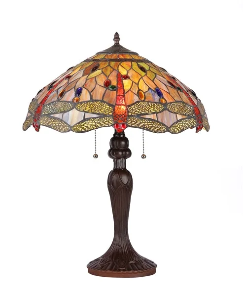 asian inspired table lamps with bamboo accents for a zen atmosphereasian inspired table lamps with bamboo accents for a zen atmosphereChloe Lighting CH32825DB18-TL3 Anisoptera Purity Tiffany-style 3 Light Dragonfly Table Lamp 18" Shade