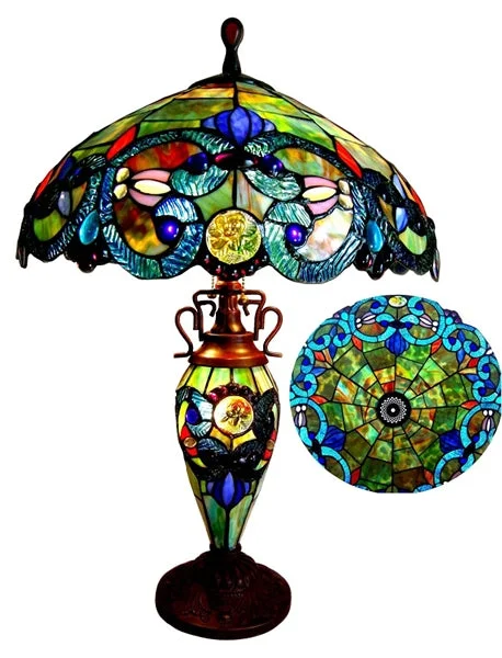 victorian style table lamps with ornate details for traditional homesvictorian style table lamps with ornate details for traditional homesChloe Lighting CH18648TV18-DT3 Demetra Aurora Tiffany-Style 3 Light Victorian Double Lit Table Lamp 18" Shade