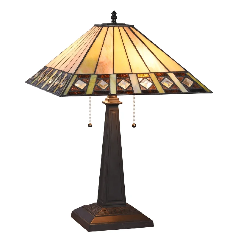 art deco table lamps with geometric shapes for a retro touchart deco table lamps with geometric shapes for a retro touchChloe Lighting CH3T993AM16-TL2 Giles Tiffany-style 2 Light Mission Table Lamp 16" Shade