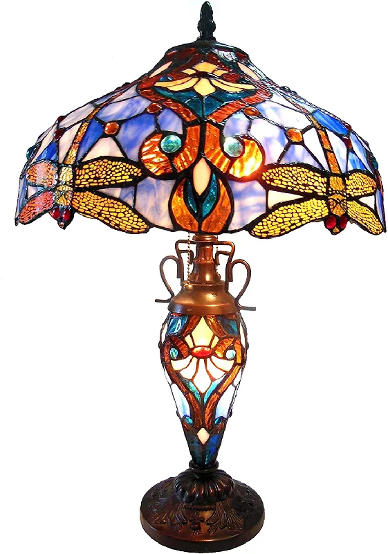 mid century modern table lamps with iconic designs for a stylish studymid century modern table lamps with iconic designs for a stylish studyChloe Lighting CH1B717BD17-DT3 Julia Tiffany-Style 3 Light Dragonfly Double Lit Table Lamp 17" Shade