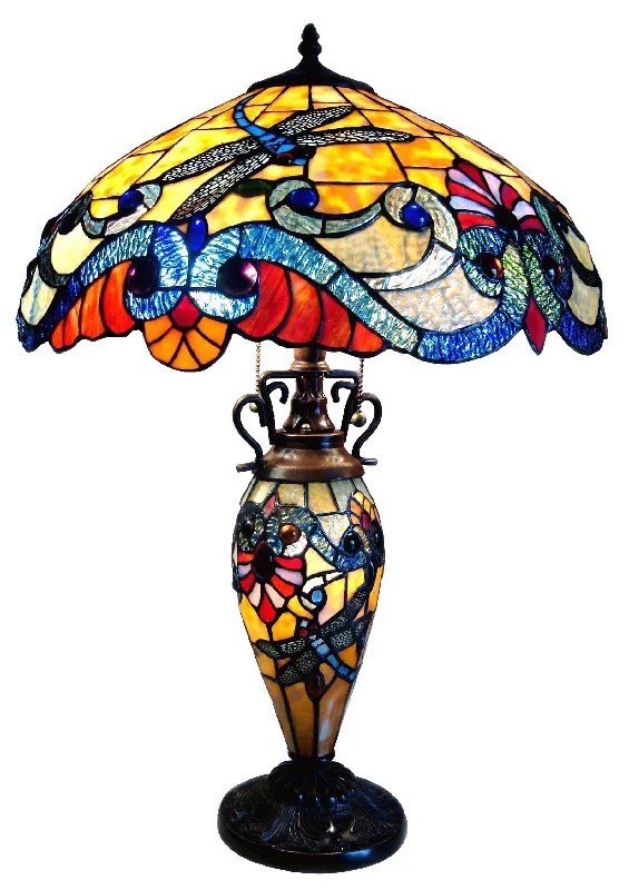 crystal table lamps with dazzling prisms for a glamorous effectcrystal table lamps with dazzling prisms for a glamorous effectChloe Lighting CH1A674VB18-DT3 Leslie Tiffany-Style Victorian 3 Light Double Lit Table Lamp 18" Shade