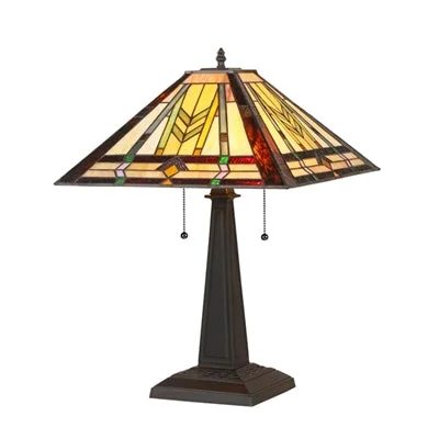 art deco table lamps with geometric shapes for a retro touchart deco table lamps with geometric shapes for a retro touchChloe Lighting CH35550MM16-TL2 Nathan Tiffany-style 2 Light Mission Table Lamp 16" Shade