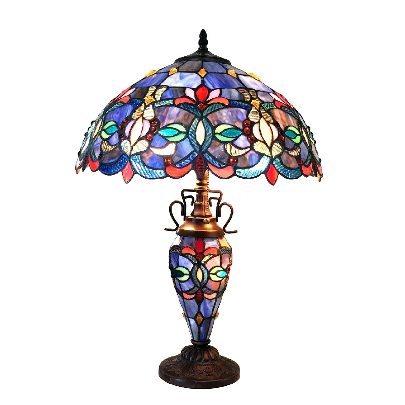 rustic farmhouse table lamps for cozy kitchensrustic farmhouse table lamps for cozy kitchensChloe Lighting CH1T153BV18-DT3 Priscilla Tiffany-Style 3 Light Victorian Double Lit Table Lamp 18" Shade