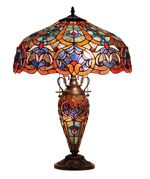asian inspired table lamps with bamboo accents for a zen atmosphereasian inspired table lamps with bamboo accents for a zen atmosphereChloe Lighting CH33473BV18-DT3 Sadie Tiffany-Style 3 Light Victorian Double Lit Table Lamp 18" Shade