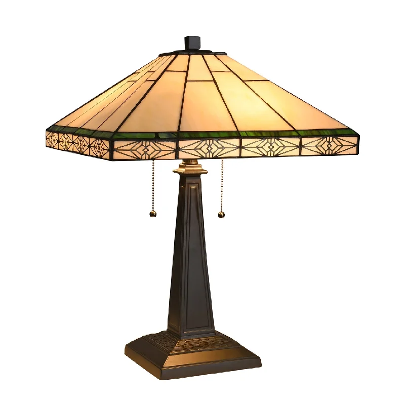 industrial style table lamps with exposed bulbs for loft apartmentsindustrial style table lamps with exposed bulbs for loft apartmentsChloe Lighting CH3T318IM16-TL2 Theros Tiffany-style 2 Light Mission Table Lamp 16" Shade