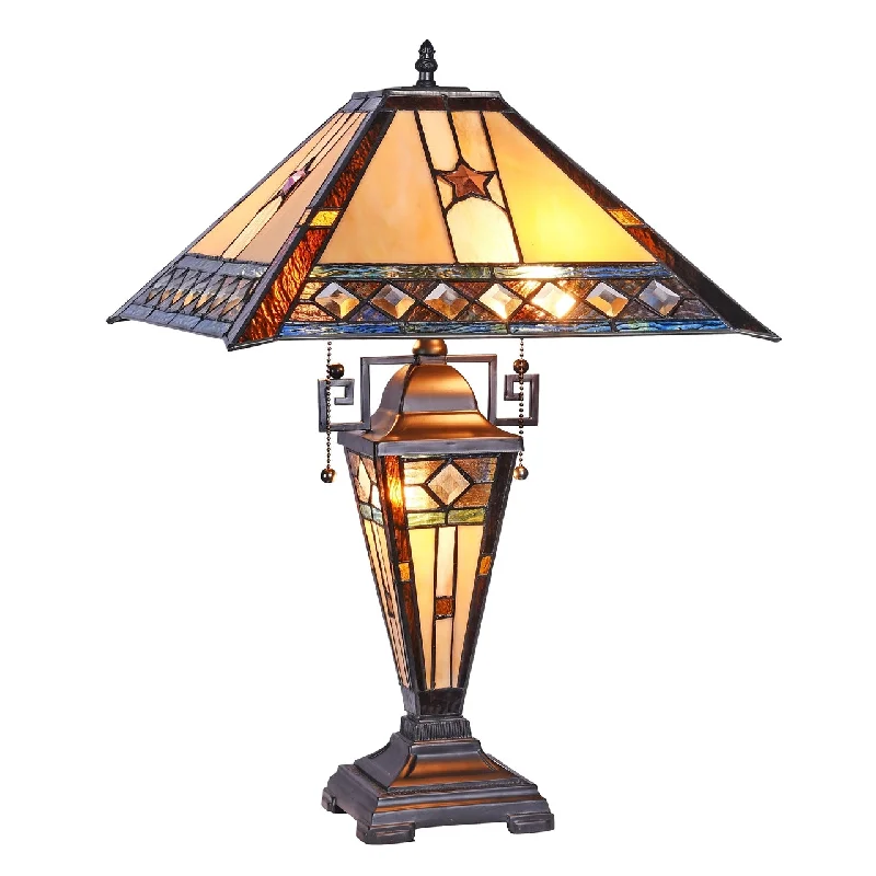 glass table lamps with a frosted surface for soft light diffusionglass table lamps with a frosted surface for soft light diffusionChloe Lighting CH38847PM16-DT3 Tristan Tiffany-Style 1 Light Double Lit Table Lamp 16" Wide
