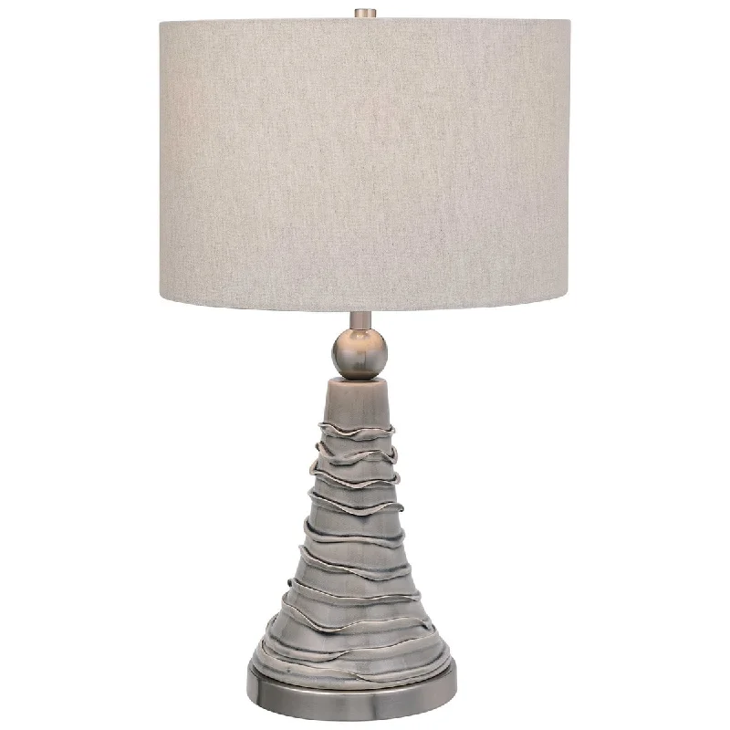 glass table lamps with a frosted surface for soft light diffusionglass table lamps with a frosted surface for soft light diffusionDove Gray Ceramic Table Lamp by Modish Store