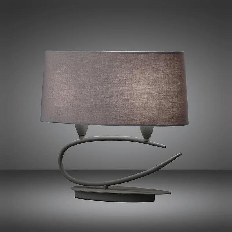 metal table lamps with a matte black finish for a sleek appearancemetal table lamps with a matte black finish for a sleek appearanceMantra M3683 Lua Table Lamp 2 Light Ash Grey