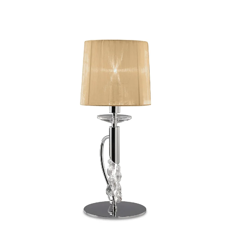 leather table lamps with a distressed texture for a rugged charmleather table lamps with a distressed texture for a rugged charmMantra M3868 Tiffany Table Lamp 1+1 Light Polished Chrome Soft Bronze Shade & Clear Crystal