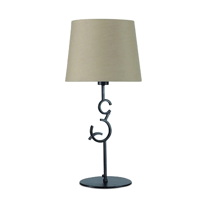 metal table lamps with a matte black finish for a sleek appearancemetal table lamps with a matte black finish for a sleek appearanceMantra M5218 Argi Table Lamp 1 Light Large Taupe Shade Brown Oxide