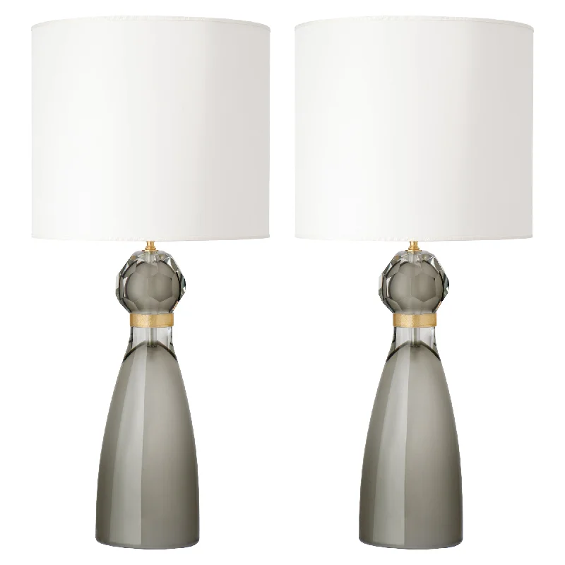 coastal style table lamps with nautical elements for beach housescoastal style table lamps with nautical elements for beach housesMurano Gray Glass Table Lamps