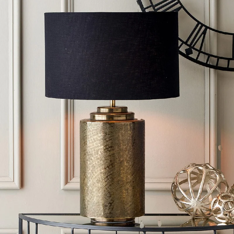 rustic farmhouse table lamps for cozy kitchensrustic farmhouse table lamps for cozy kitchensZuri Large Antique Brass Metal Pot Table Lamp - Base Only