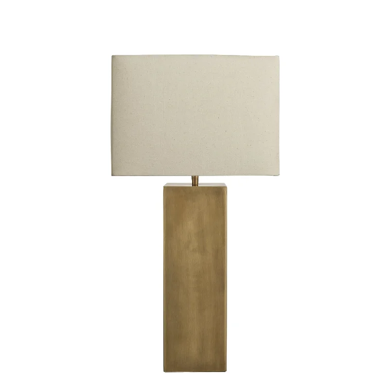 bohemian table lamps with colorful patterns for eclectic bedroomsbohemian table lamps with colorful patterns for eclectic bedroomsPillar Square Table Lamp - Brass