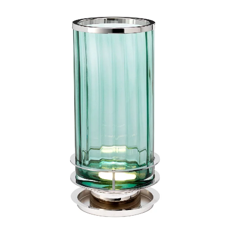 wooden table lamps with natural grain for a warm and organic feelwooden table lamps with natural grain for a warm and organic feelArno Table Lamp - Green - Polished Nickel