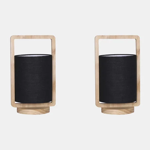 art deco table lamps with geometric shapes for a retro touchart deco table lamps with geometric shapes for a retro touchSagebrook Home 50713-01 Wood, 11", Cylindr Table Lamps, Nature Wood, Set of 2