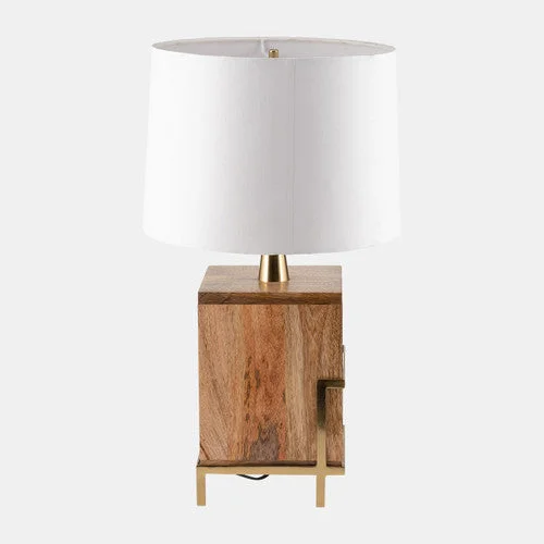 rustic farmhouse table lamps for cozy kitchensrustic farmhouse table lamps for cozy kitchensSagebrook Home 50733 Wood, 24" Cylindrica Table Lamp, Gold/Natural