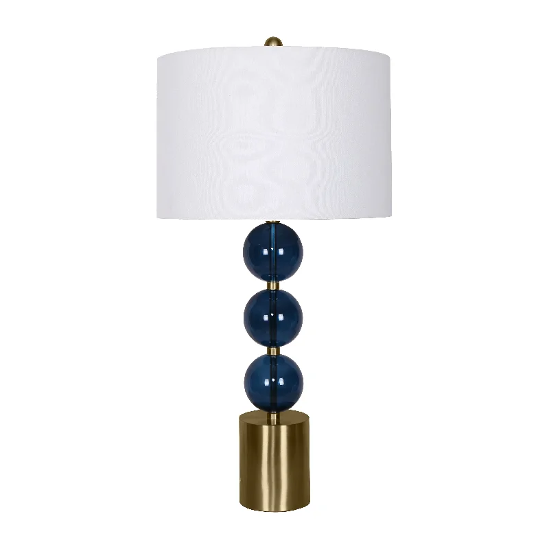crystal table lamps with dazzling prisms for a glamorous effectcrystal table lamps with dazzling prisms for a glamorous effectSagebrook Home 50828-02 Glass 31" Triple Sphere Table Lamp, Navy