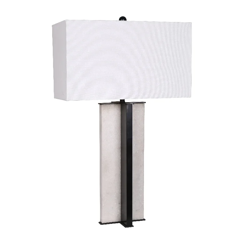 rustic farmhouse table lamps for cozy kitchensrustic farmhouse table lamps for cozy kitchensSagebrook Home 51187 Metal 28" Pillar Table Lamp, Black/White
