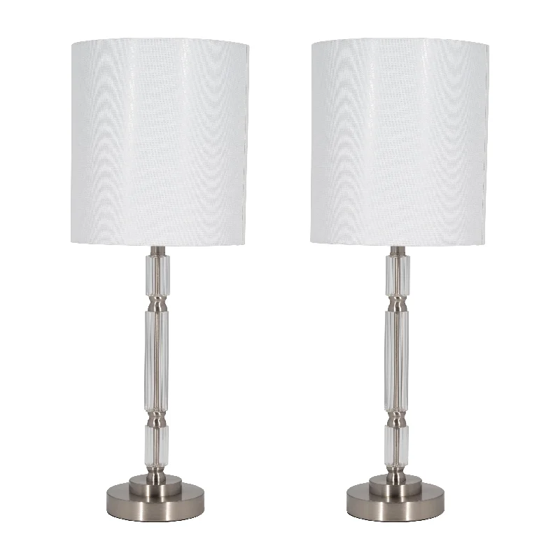 ceramic table lamps with hand painted designs for an artistic touchceramic table lamps with hand painted designs for an artistic touchSagebrook Home 51195 Set of 2 Crystal 24" Table Lamp, Silver