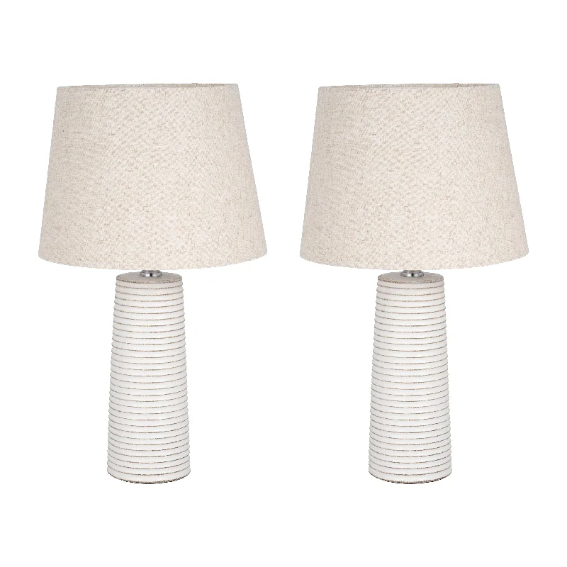 bohemian table lamps with colorful patterns for eclectic bedroomsbohemian table lamps with colorful patterns for eclectic bedroomsSagebrook Home 51196 Set of 2 Ceramic 23" Table Lamp, White