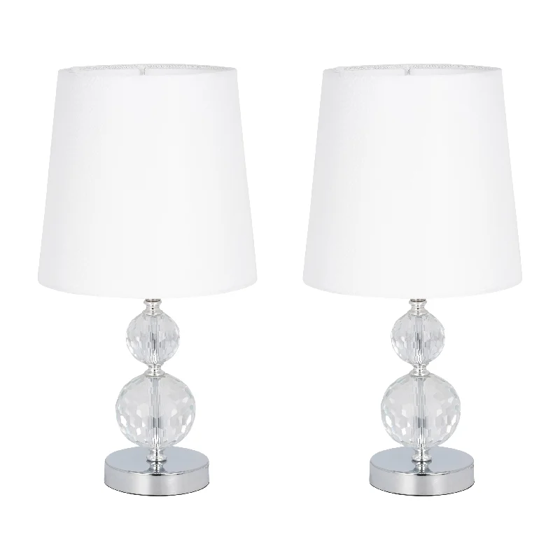 industrial style table lamps with exposed bulbs for loft apartmentsindustrial style table lamps with exposed bulbs for loft apartmentsSagebrook Home 51198 Set of 2 Crystal 19" Faceted Table Lamp, Silver