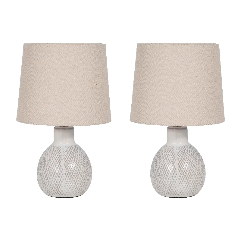 metal table lamps with a matte black finish for a sleek appearancemetal table lamps with a matte black finish for a sleek appearanceSagebrook Home 51204 Set of 2 Ceramic 17" Table Lamp, White