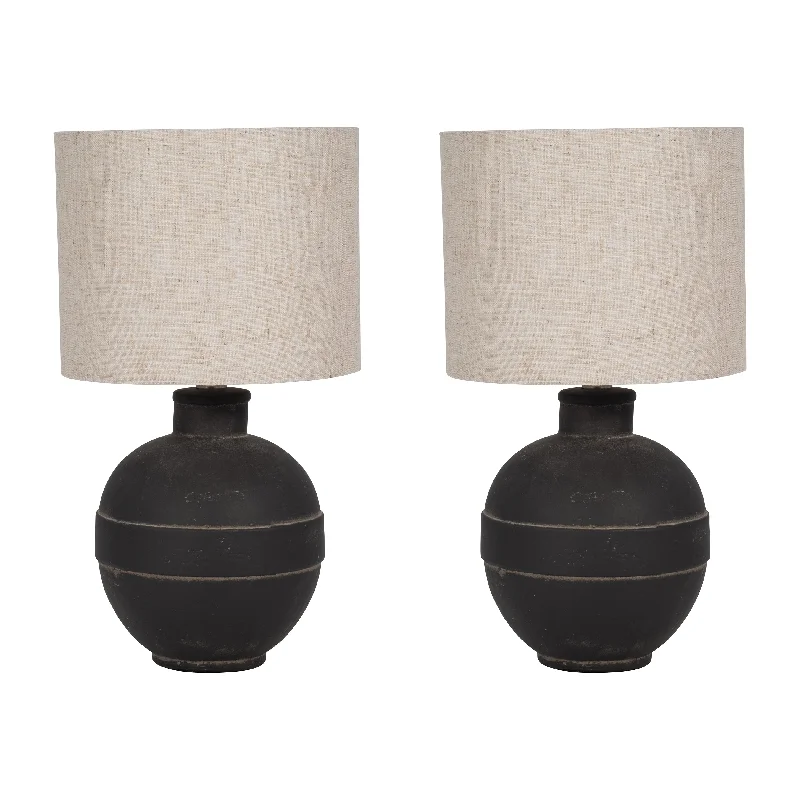 gothic style table lamps with dark finishes for a mysterious lookgothic style table lamps with dark finishes for a mysterious lookSagebrook Home 51206 Set of 2 Ceramic 18" Table Lamp, Dk Gray