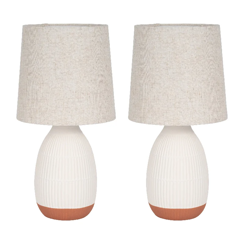 mid century modern table lamps with iconic designs for a stylish studymid century modern table lamps with iconic designs for a stylish studySagebrook Home 51208 Set of 2 Ceramic 19" Table Lamp, White/Terracotta