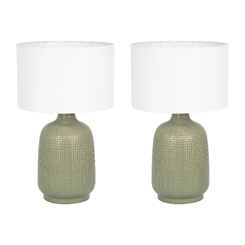 asian inspired table lamps with bamboo accents for a zen atmosphereasian inspired table lamps with bamboo accents for a zen atmosphereSagebrook Home 51209-02 Set of 2 Ceramic 19" Table Lamp, Dk Sage